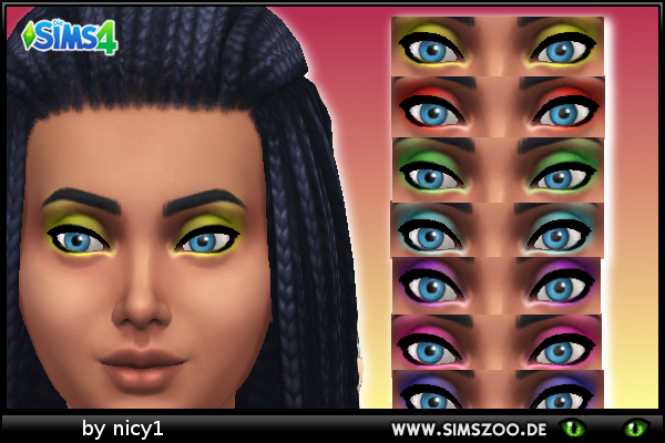  Blackys Sims 4 Zoo: Eyeshadow by Nicy1
