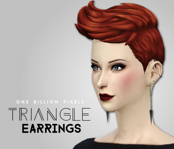  One Billion Pixels: Triangle Earrings & Piercings Add On