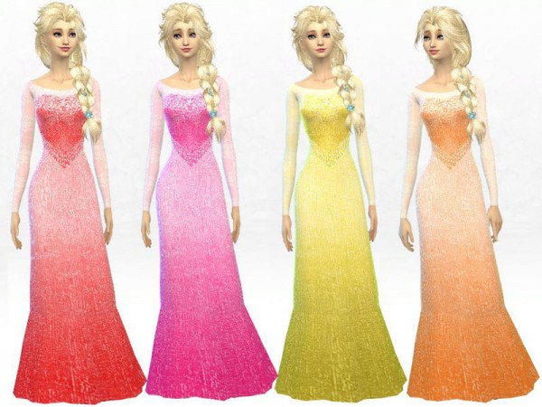  The Sims Resource: Elsa Dress by SakuraPhan