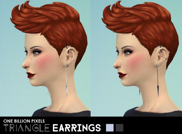  One Billion Pixels: Triangle Earrings & Piercings Add On