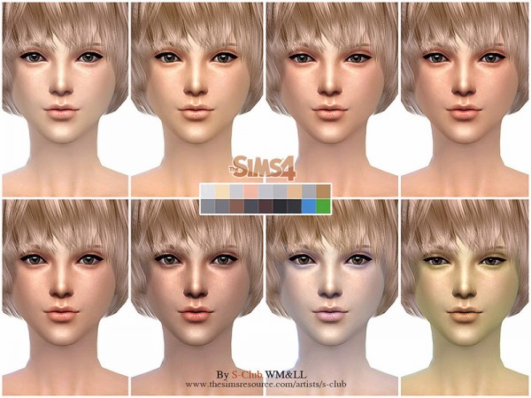  The Sims Resource: H.S ND skintones 2.0 by S Club
