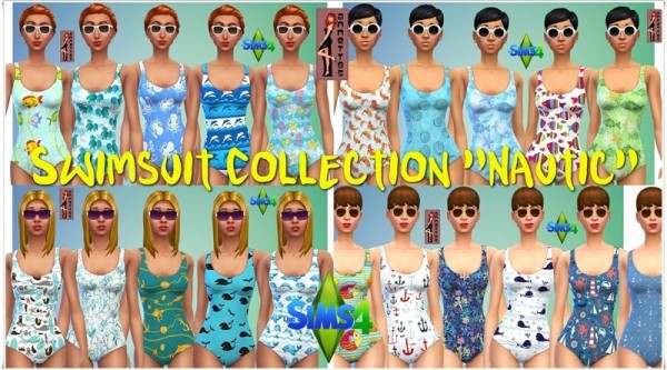 Annett`s Sims 4 Welt Swimsuit Collection Nautic Part 3 4 • Sims 4