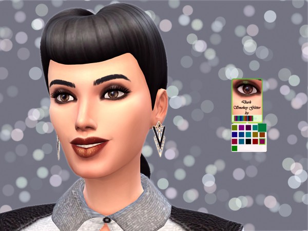  Mod The Sims: Dark Smokey Glitter Eyeshadow by Notegain