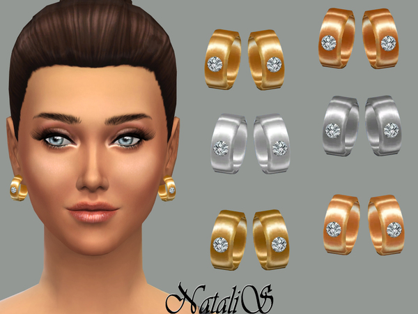  The Sims Resource: Earrings with crystal by NataliS