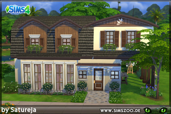  Blackys Sims 4 Zoo: Wild Roses Cottage by Satureja