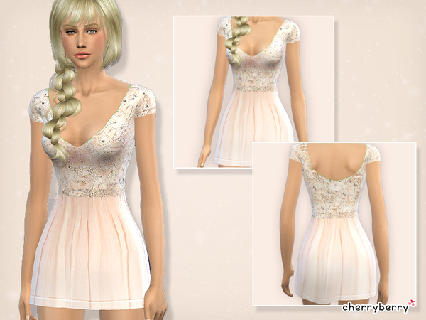  The Sims Resource: Romantic dress by CherryBerrySim