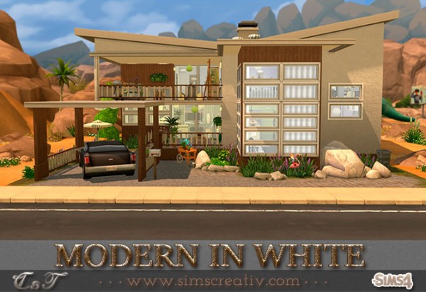  Sims Creativ: Modern in white by Tanitas8