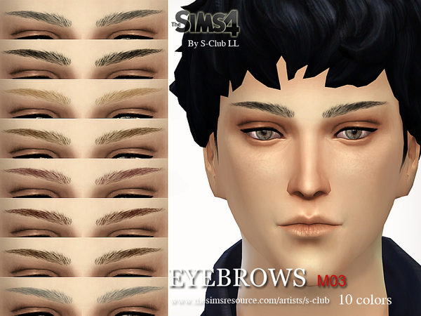  The Sims Resource: Eyebrows M03 by S Club