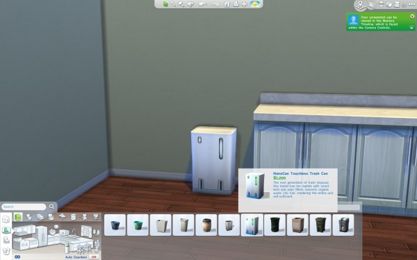  Mod The Sims: NanoCan Touchless Trash Can Override by melbrewer367