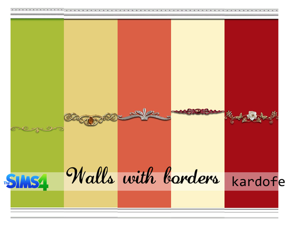  The Sims Resource: Walls with borders by Kardofe