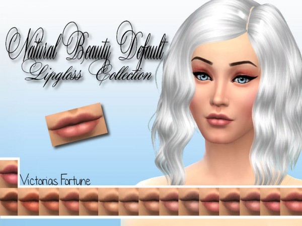  The Sims Resource: Natural Beauty Default Lipgloss Collection by Fortunecookie1