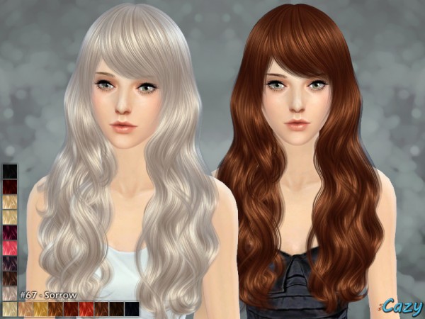  The Sims Resource: Sorrow Hairstyle by Cazy