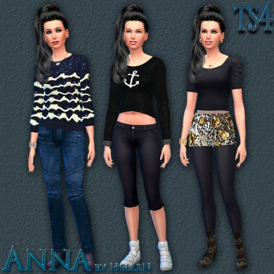  Sims Creativ: Anna by HelleN