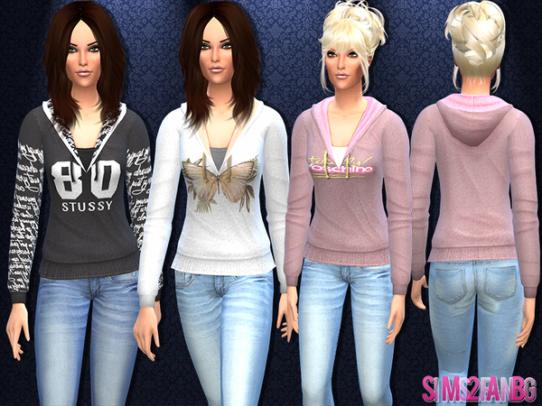  The Sims Resource: 15 hoodie sweatshirt by Sims2fanbg