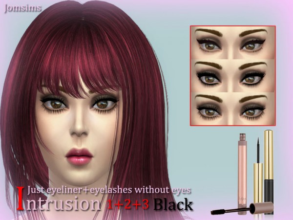  The Sims Resource: Just eyeliner + eyelashes by JomSims