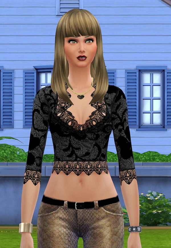  Mod The Sims: Snake skin and lace set by malicieuse75