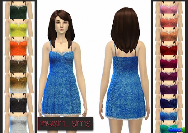  NY Girl Sims: Layered Lace Sundress