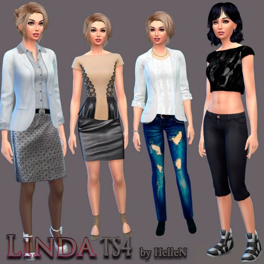  Sims Creativ: Linda by HelleN