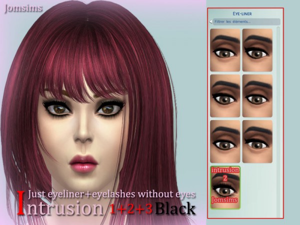  The Sims Resource: Just eyeliner + eyelashes by JomSims