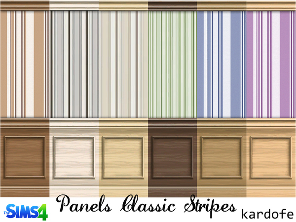  The Sims Resource: Classic panels stripes by Kardofe