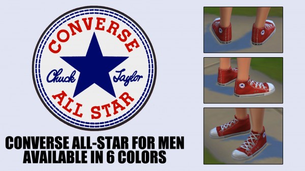  Mod The Sims: Converse All Star for men by ironleo78