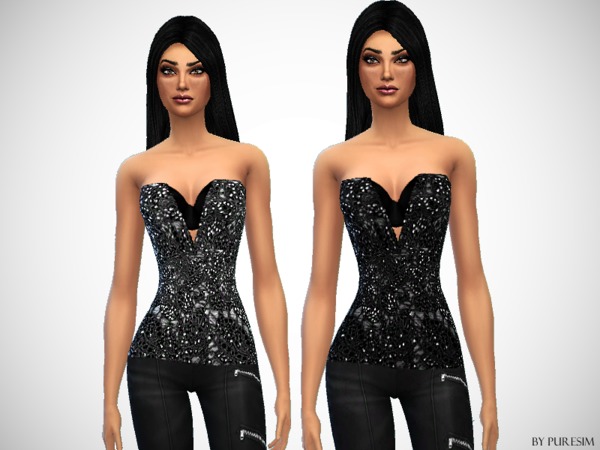  The Sims Resource: Embellished Tops by Pure Sim