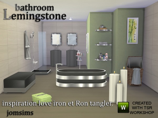  The Sims Resource: Bathroom lemingstone by JomSims