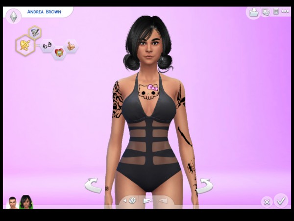  Mod The Sims: Sheer Halter One Piece Swimsuit by brownieswife
