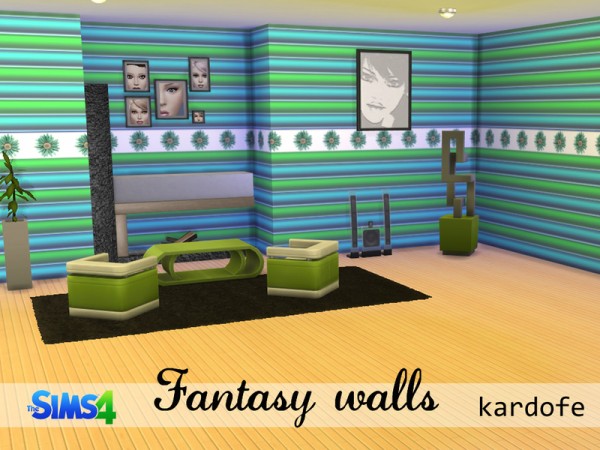  The Sims Resource: Fantasy walls by Kardofe