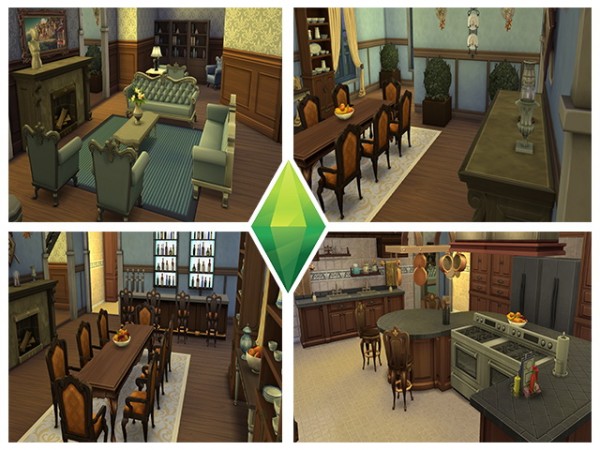 Sims Fans: Ancient Estate Blue residential house by M13