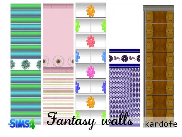  The Sims Resource: Fantasy walls by Kardofe