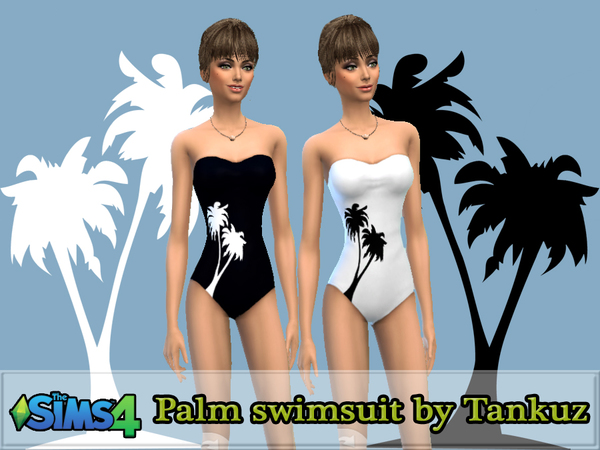 The Sims Resource: Palm swimsuit by Tankuz