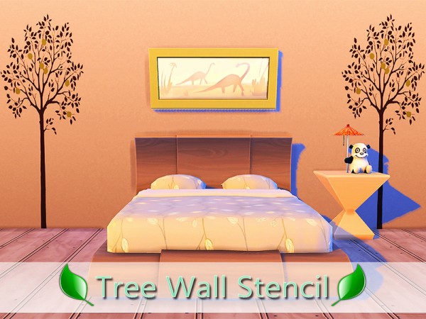  The Sims Resource: Wall tree stencil by Pinkzombiecupcakes