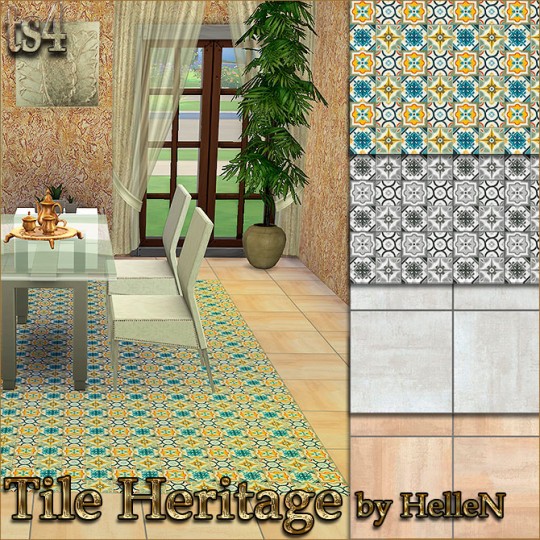  Sims Creativ: Floor tile Heritage by Tanitas8
