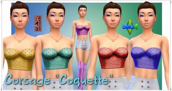  Annett`s Sims 4 Welt: Corsage Coquette & Overknees