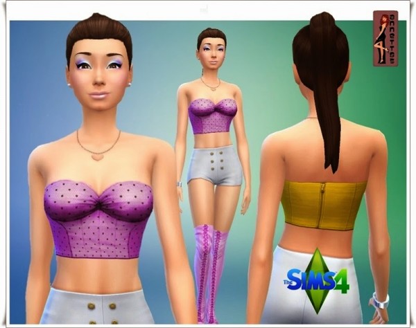  Annett`s Sims 4 Welt: Corsage Coquette & Overknees