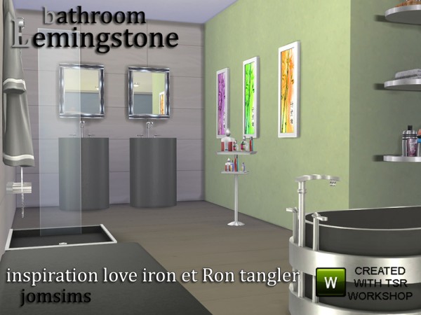  The Sims Resource: Bathroom lemingstone by JomSims