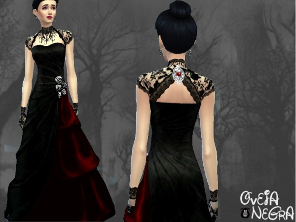  The Sims Resource: Vanessa Dress by OvejaNegra
