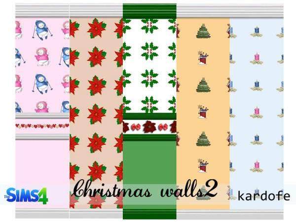  The Sims Resource: Christmas walls 2 b Kardofe
