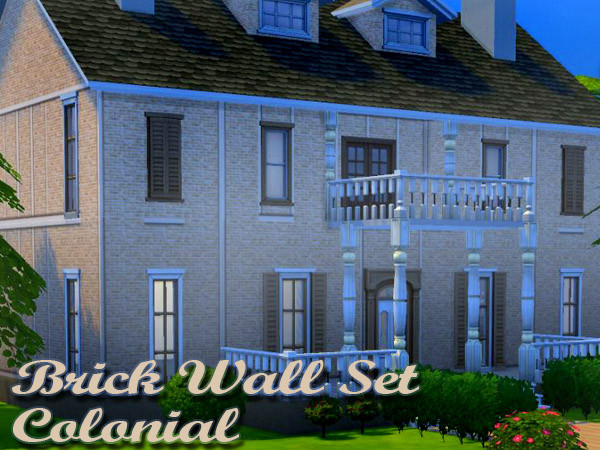  Akisima Sims Blog: Brick Wall Set colonial