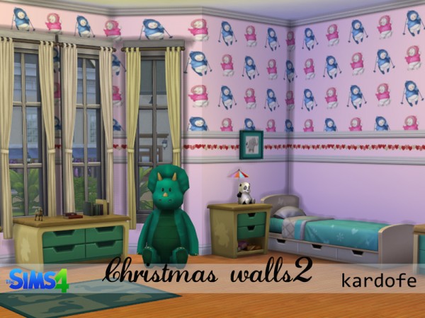  The Sims Resource: Christmas walls 2 b Kardofe
