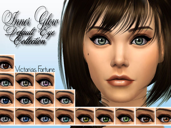  The Sims Resource: Inner Glow Default Eye Collection by Fortunecookie1