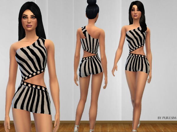  The Sims Resource: Striped Bodysuit by Puresim