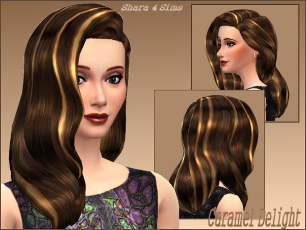  Shara 4 Sims: Caramel Delight hair