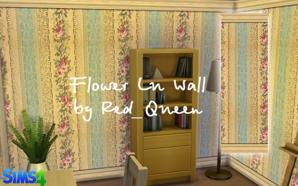  Ihelen Sims: Flower Lu Wall by Red Queen