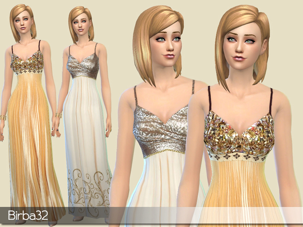  The Sims Resource: Golden dresses by Birba32