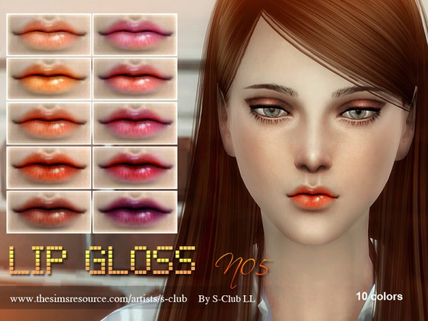  The Sims Resource: Lipstick F05 by S Club