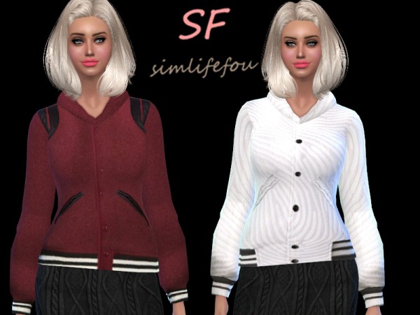  The Sims Resource: Varsity Jacket by foufouchouchou