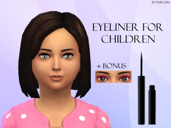  The Sims Resource: Eyeliner For Children by PureSim