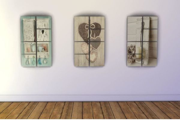  The Sims Resource: Shabby chic picture set by Simsoertchen